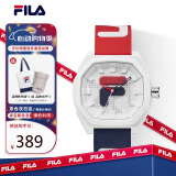 斐乐（FILA）手表女中性老爹风格潮流撞色运动防水石英腕表学生手表 6105-002
