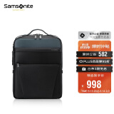 新秀丽（Samsonite）男士双肩包14英寸大容量商务背包牛皮电脑包TM0*61001