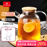heisou 北欧耐热玻璃花茶壶围炉煮茶蜡烛加热花茶壶1800ml C1802