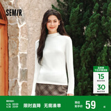 森马（Semir）长袖T恤女半高领吸湿发热抗菌2024冬紧身抓绒打底衫109724101001
