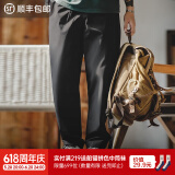 马登工装 美式复古Easypants休闲裤男抗皱免烫垂感直筒长裤子秋 黑色 M