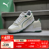 彪马（PUMA）经典复古熊猫配色休闲板鞋男女百搭运动鞋REBOUND 386373 白-灰色-深绿色-金色-11 42