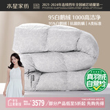 水星家纺羽绒被子95%白鹅绒被子冬季冬被芯加厚双人羽绒被220x240cm