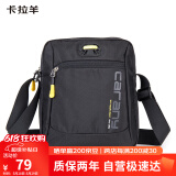 卡拉羊休闲运动包单肩包斜挎包男士帆布包超轻竖款潮流胸包CX4007黑色