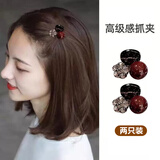 格蒙2025新款红色水钻大方钻抓夹小号刘海夹前额碎发夹顶夹发夹子头饰