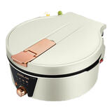 东菱星电饼铛家用 电饼档 煎饼锅 煎烤机烙饼锅三明治机70mm加深 早餐机 400KS白色-直径32cm（下盘可拆卸）