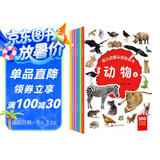 幼儿启蒙认知贴纸书0-6岁（共6册）中英双语认知贴纸书英语启蒙 动物水果蔬菜形状数字字母颜色形状早教生活物品启蒙认知 专注力训练贴纸左右脑开发游戏