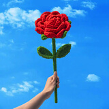 柏爱巨型成品针织玫瑰花束编织送老婆闺蜜生日礼物女新年情人节手工