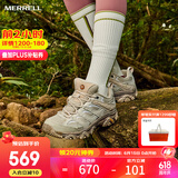 迈乐（Merrell）官方店男女款户外登山徒步鞋减震MOAB 3迈越者轻量防滑耐磨透气 J035894白灰米（女） 36