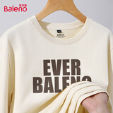 班尼路（Baleno）长袖t恤男春秋季潮流休闲体恤衫青少年宽松圆领重磅挺括纯棉上衣