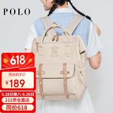 POLO双肩包女士大容量背包女复古书包iPad包包女包生日送女朋友礼物