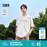 森马短袖t恤男夏撞色短t字母印花短袖上衣吸湿速干109324100106