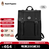 暇步士（Hush Puppies）男包双肩包高档商务男士大容量真皮背包电脑包时尚潮流通勤旅行包 午夜黑HA-1711861W-5720