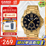 卡西欧（CASIO）MTP-VD200系列 商务石英防水皮带男表指针手表 MTP-VD200G-1BUDF