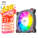 爱国者（aigo） 极光Z12黑色 彩虹光 电脑机箱风扇12CM/大4PIN接口/1200RPM/降噪防震脚垫