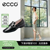 爱步（ECCO）乐福鞋女 25年春季新款通勤单鞋简约气质粗跟女鞋 安妮方头208563 黑色20856301001 36