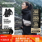 迪卡侬（DECATHLON）冲锋衣男三合一男女夹克防风防水夹克男保暖可拆卸内胆抓绒衣外套 女款 星野黑 XL