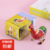 铁皮青蛙跳跳蛙儿童上弦小动物80后经典怀旧上链发条玩具益智礼物 铁皮公鸡 1个