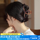 向晚发夹高级感简约发夹后脑勺鲨鱼夹亚克力抓夹女大号发饰生日礼物
