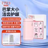 英普利电动冲牙器便携洗牙器水牙线牙齿清洁器口腔正畸冲洗器M6plus 送男女朋友礼物 樱花粉冲牙器含收纳袋加 4支喷头