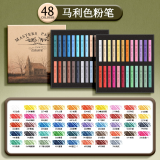 马利（Marie's）48色粉画笔 彩色粉笔软性粉画棒黑板报粉笔 儿童墙绘涂鸦粉笔套装F-2048