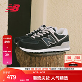 NEW BALANCE NB574官方休闲鞋男鞋女鞋夏季透气复古拼接经典百搭舒适运动鞋 黑色 ML574EVB 37 (脚长22.5cm尺码详询客服)