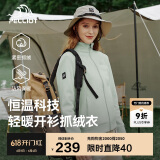 伯希和（Pelliot）户外抓绒衣摇粒绒抓绒外套女春季冲锋内胆保暖夹克125110022绿M