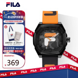 斐乐（FILA）手表男女中性老爹风潮流运动腕表学生硅胶手表 FLM38-6105-003