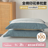 艾薇枕套全棉一对装枕头枕芯套成人大号忱套家用 保罗 48*74cm