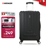 威戈（WENGER）瑞士军刀行李箱20英寸拉杆箱万向轮旅行箱密码箱黑色出游季9058B