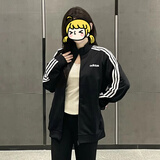 阿迪达斯 （adidas）经典三道杠 外套 运动服立领 夹克 卫衣 男女 DQ3070 S