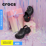 crocs卡骆驰厚底云朵洞洞鞋户外|206750 黑色-001 35(220mm) 