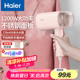 海尔（Haier）手持小型挂烫机 蒸汽电熨斗家用差旅折叠迷你便携烫衣机 除菌除皱定型熨烫机 HY-GW2503