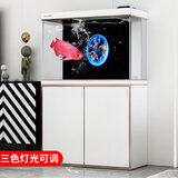 森森（SUNSUN）大型鱼缸水族箱免换水客厅风水家用下滤底过滤鱼缸 时尚新款0.8米长34.6cm宽底滤(黑白灰可选)