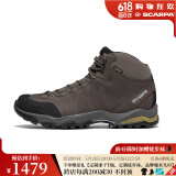 SCARPA思嘉帕登山鞋男鞋莫林加强版中帮户外鞋GTX防水防滑耐磨徒步鞋女 炭灰拼硫磺绿 男款63050-201 44