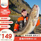 禧美海产 冷冻挪威真鳕鱼4斤/袋 整条带头带尾 去脏 单块抽空 大西洋 整鱼