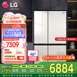 LG冰箱 655升双开对开门电冰箱 变频风冷无霜 节能净味养鲜 快速冷冻制冰 大容量超薄家用玻璃门 凝脂白S652GTW16B