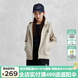 卡帕（Kappa）背靠背复古开身帽衫2025新款女款运动卫衣休闲长袖外套K0E42MK01
