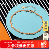 谢瑞麟（TSL） 18K玫瑰金手链女ins风双层间珠彩金手链手饰AG 定价类(链长16cm+尾链3cm)