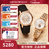 安普里奥·阿玛尼（Emporio Armani）情侣手表 男女款时尚情侣对表欧美 送女友男友 人气机械对表AR60007/60023