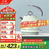 北鼎 Buydeem K203炫彩304不锈钢电水壶自动断电烧水 浅杉绿【国家补贴】