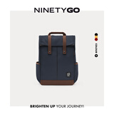 90分活力学院休闲双肩包15.6英寸电脑包男女学生潮流电脑包 藏青色