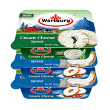 沃特堡（wartburg）奥地利进口 涂抹奶油奶酪 蒜香150g+原味150g*2 三盒装  原制奶酪