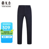 雅戈尔（YOUNGOR）休闲裤男DP棉免烫不易皱裤子自然垂顺易打理新品 VCDP329979AWY黑色 35 86A