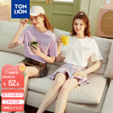 唐狮（TonLion）2025短袖T恤印花半袖上衣宽松体恤衫