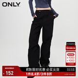ONLY秋冬休闲潮酷高腰阔腿工装裤休闲裤女|123414005 H1Z 黑色 160/64A/SR
