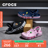crocs卡骆驰洞洞鞋贝雅卡骆班轻便耐磨一脚蹬休闲鞋|205089 黑色/白色-066 36 /37(220mm)