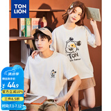 唐狮（TonLion）2025情侣圆领短袖T恤 女款/本白 XL