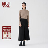 无印良品（MUJI）女式 灯芯绒 A字裙 长半身裙女秋冬款裙子 美拉德BE09CC3A 黑色 S (155/62A)
