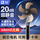 骆驼骆驼电风扇落地扇家用大风立式宿舍定时遥控语音摇头静音节能省电 20英寸铝叶遥控款+铜芯电机-12h定时